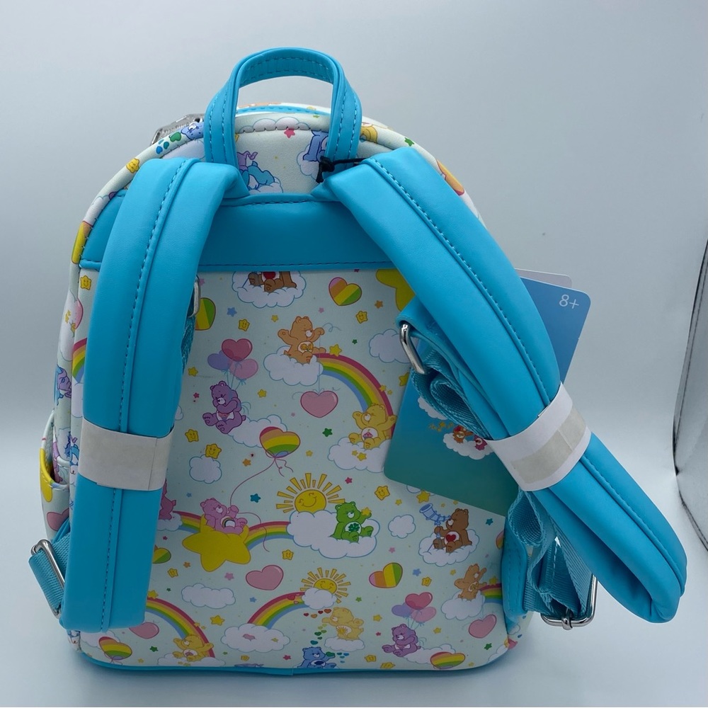 Loungefly Care Bears Mini Backpack All Over Print 40th Anniversary Blue Gifts - Picture 3 of 7